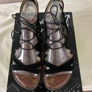 Sam elder man black suede sandals